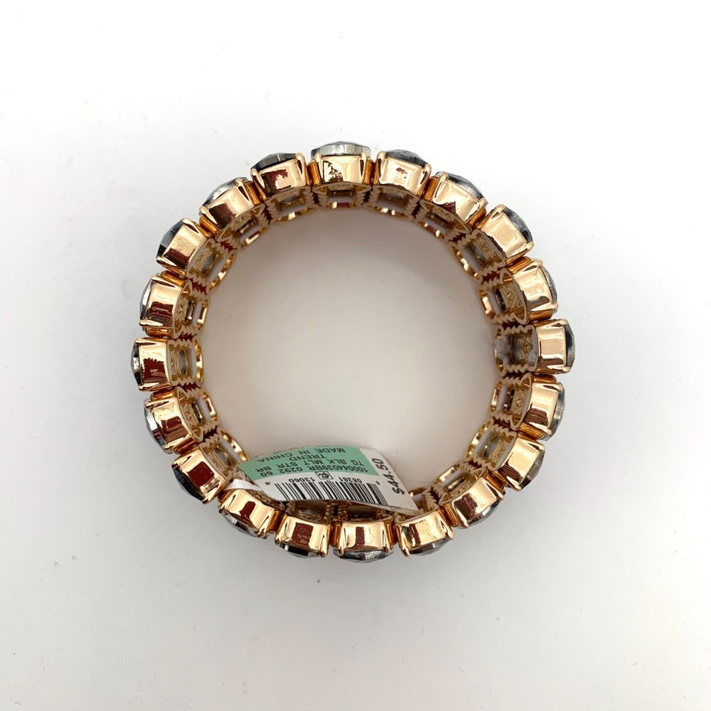 4/$25 INC Gold-Tone Crystal Stretch Bracelet NEW - Picture 2 of 2